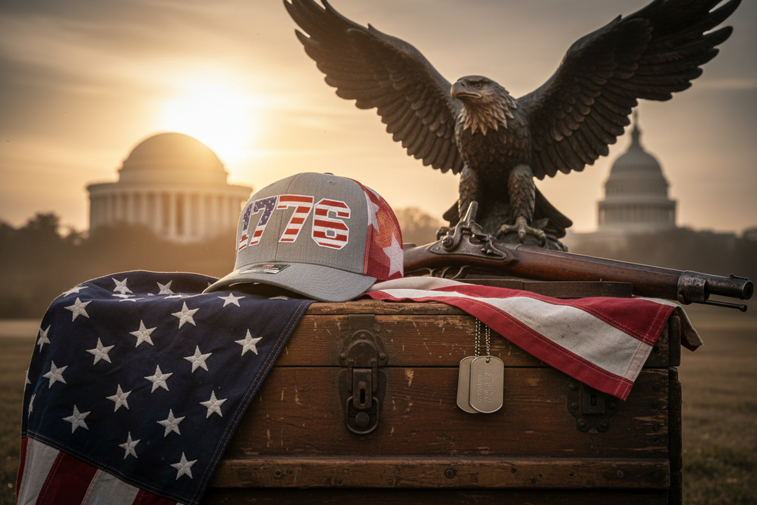 1776 250th Anniversary Hat - Patriotic Environmental Shot