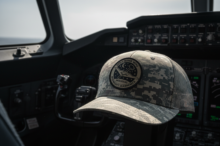 509th Bomb Wing Midnight Hammer Hat - B-2 Bomber Cockpit Dashboard