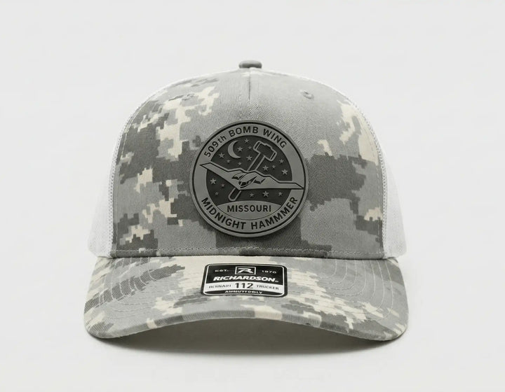 509th Bomb Wing Midnight Hammer Hat | Richardson 112 Digital Camo Trucker Cap - Whiteman AFB Missouri