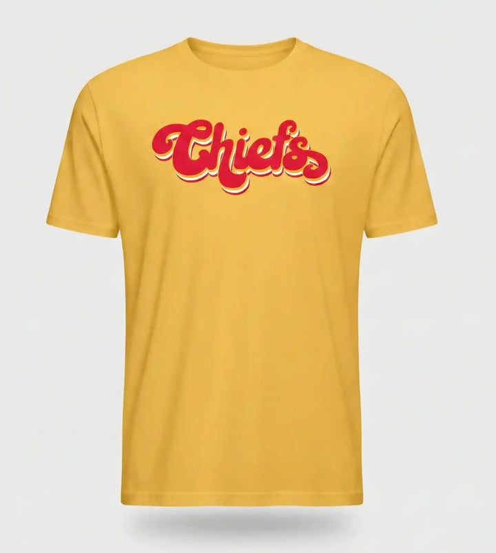 Chiefs Retro Script T-Shirt - Red & Gold