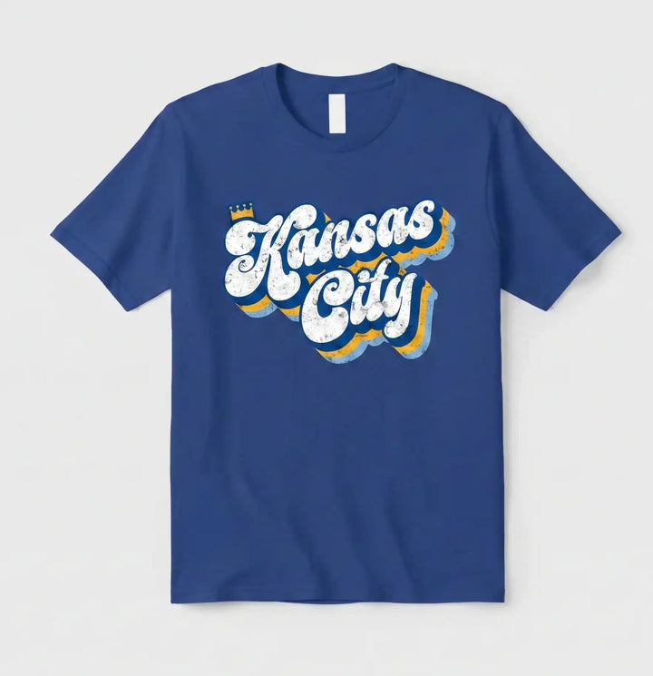 Kansas City Retro Script T-Shirt - Vintage KC Pride Tee