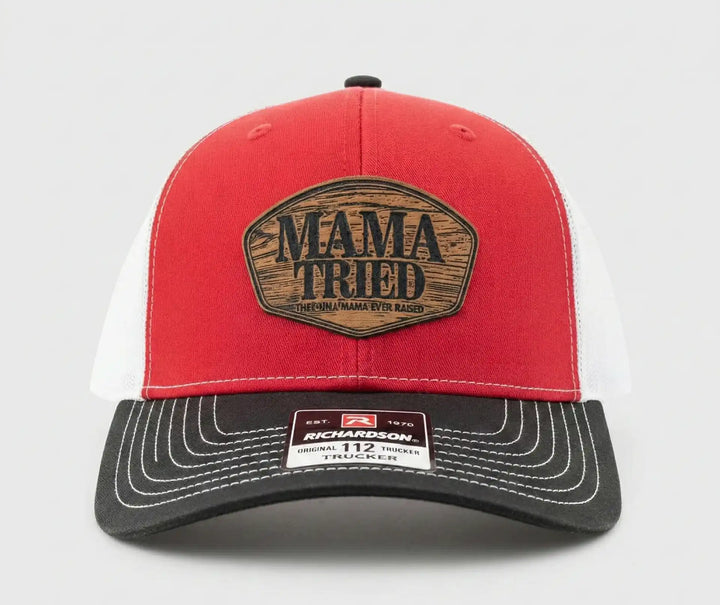 Mama Tried Trucker Hat - Red & White