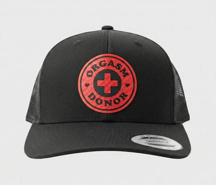 Orgasm Donor Trucker Hat - Black
