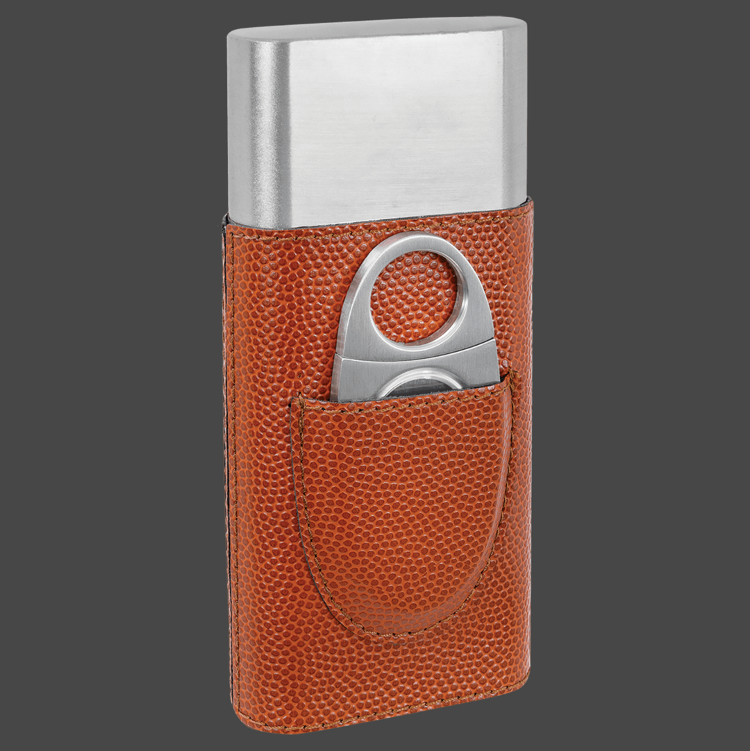 Laserable Leatherette Cigar Case with Cutter