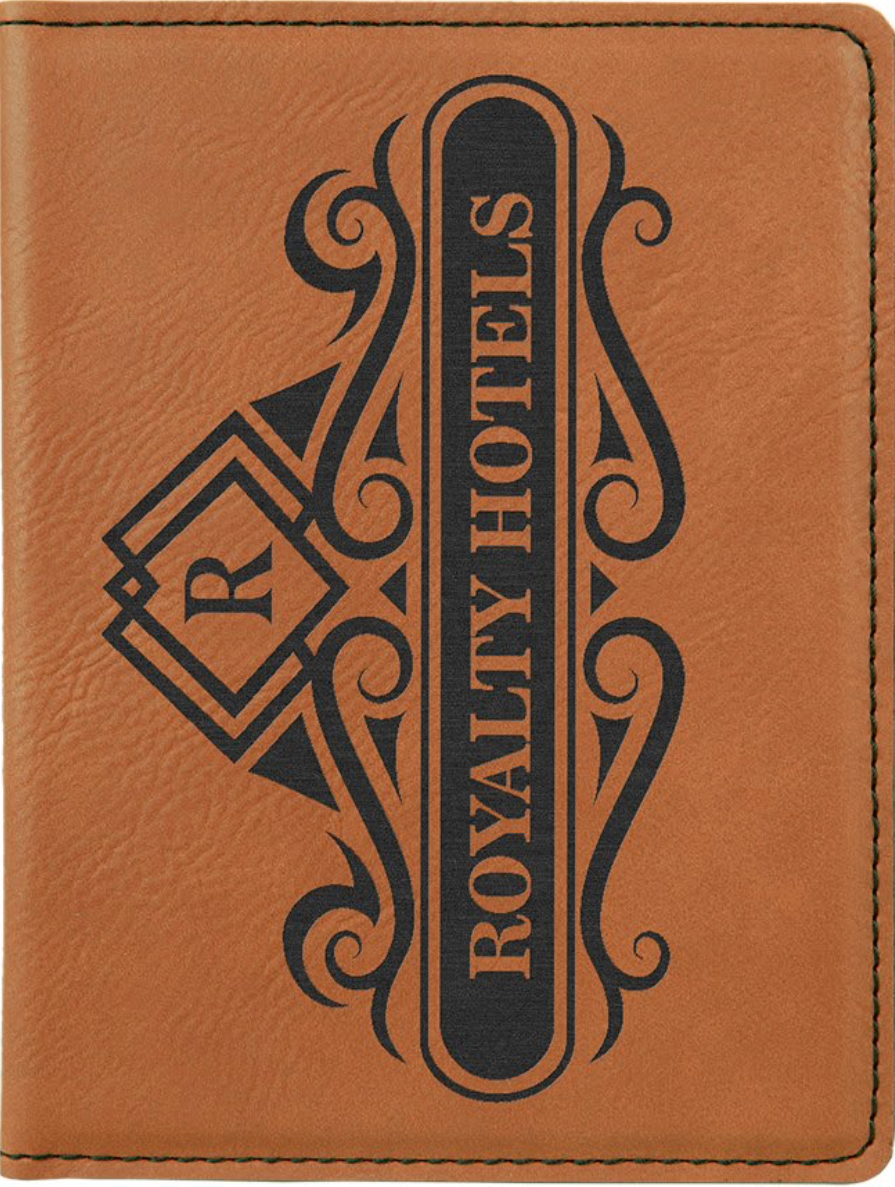 Custom Engraved Leatherette Pass Port Holder
