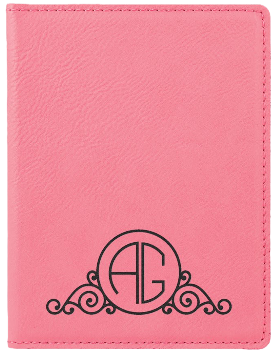 Custom Engraved Leatherette Pass Port Holder