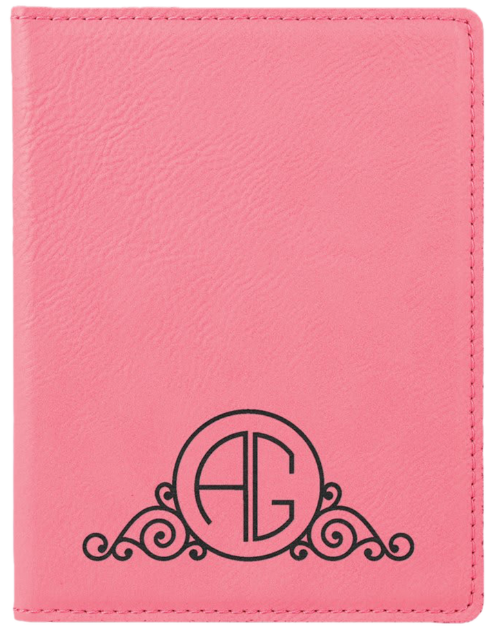 Custom Engraved Leatherette Pass Port Holder