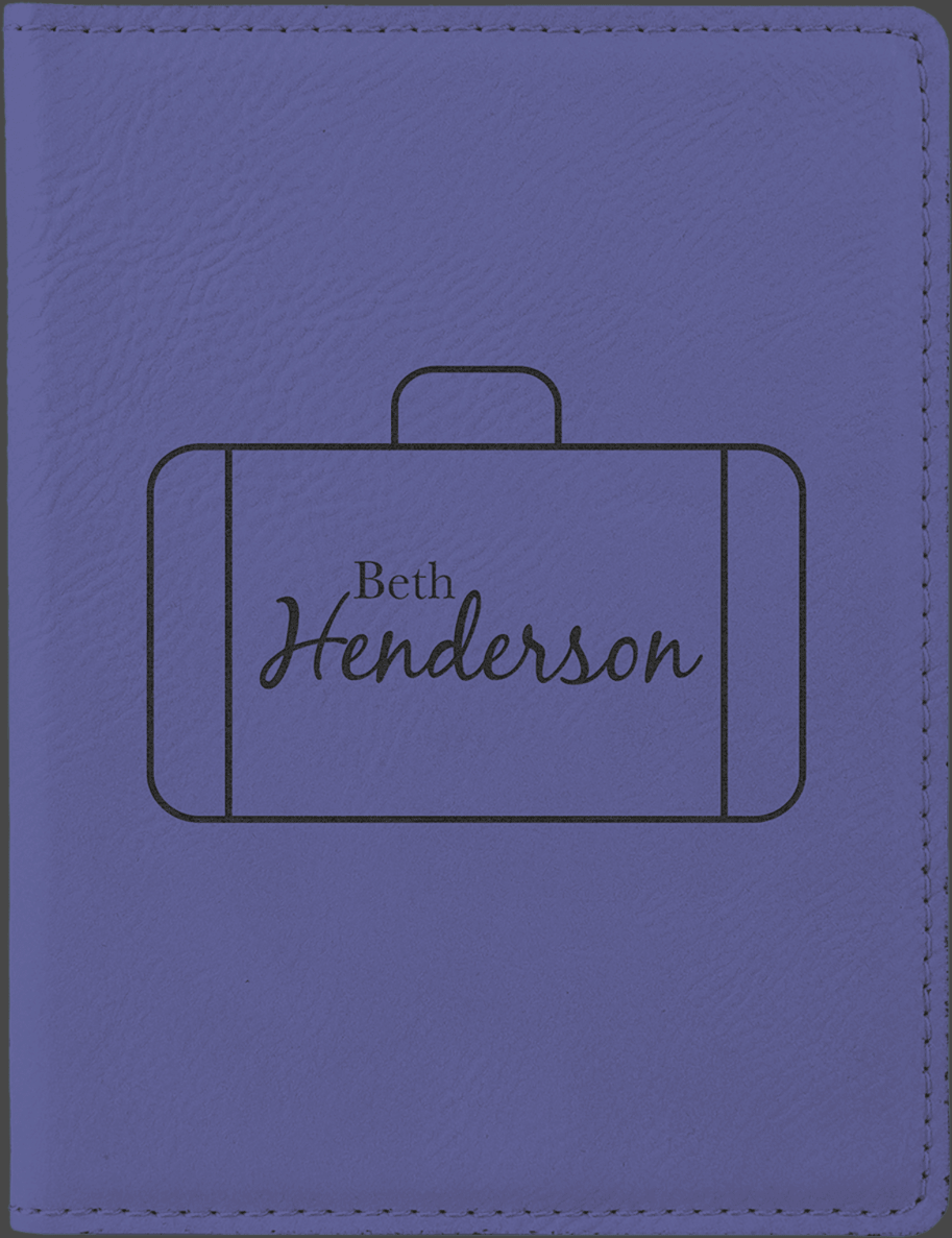 Custom Engraved Leatherette Pass Port Holder