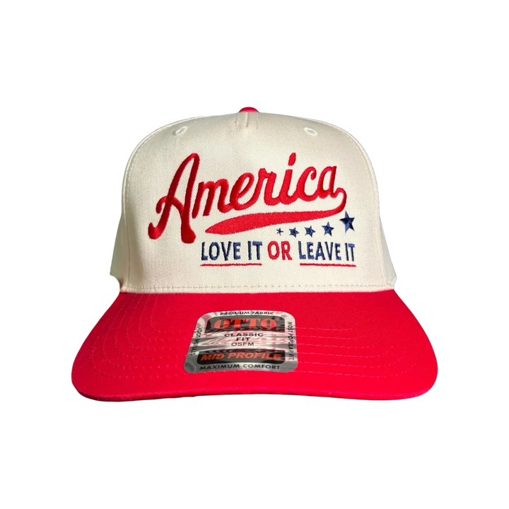 America Love It Or Leave It Hat – Patriotic Otto Snapback Cap