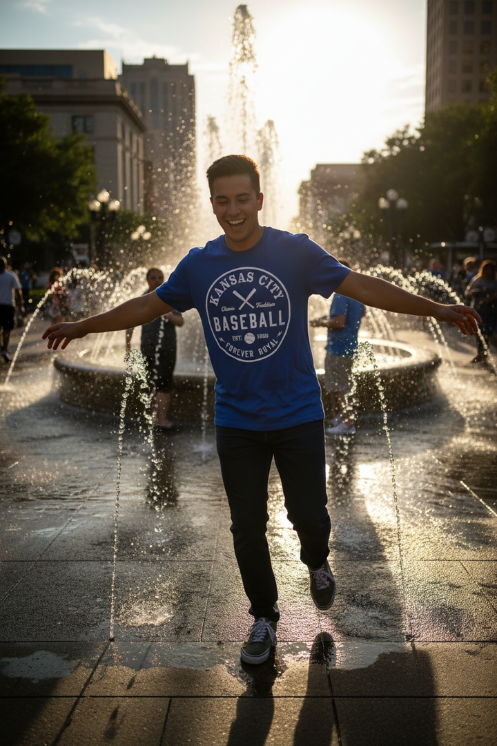 Action shot at KC landmark