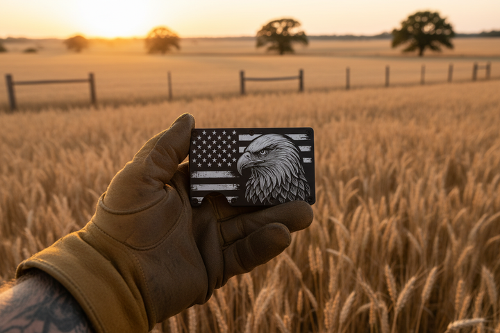 Black Eagle Wallet in Hand