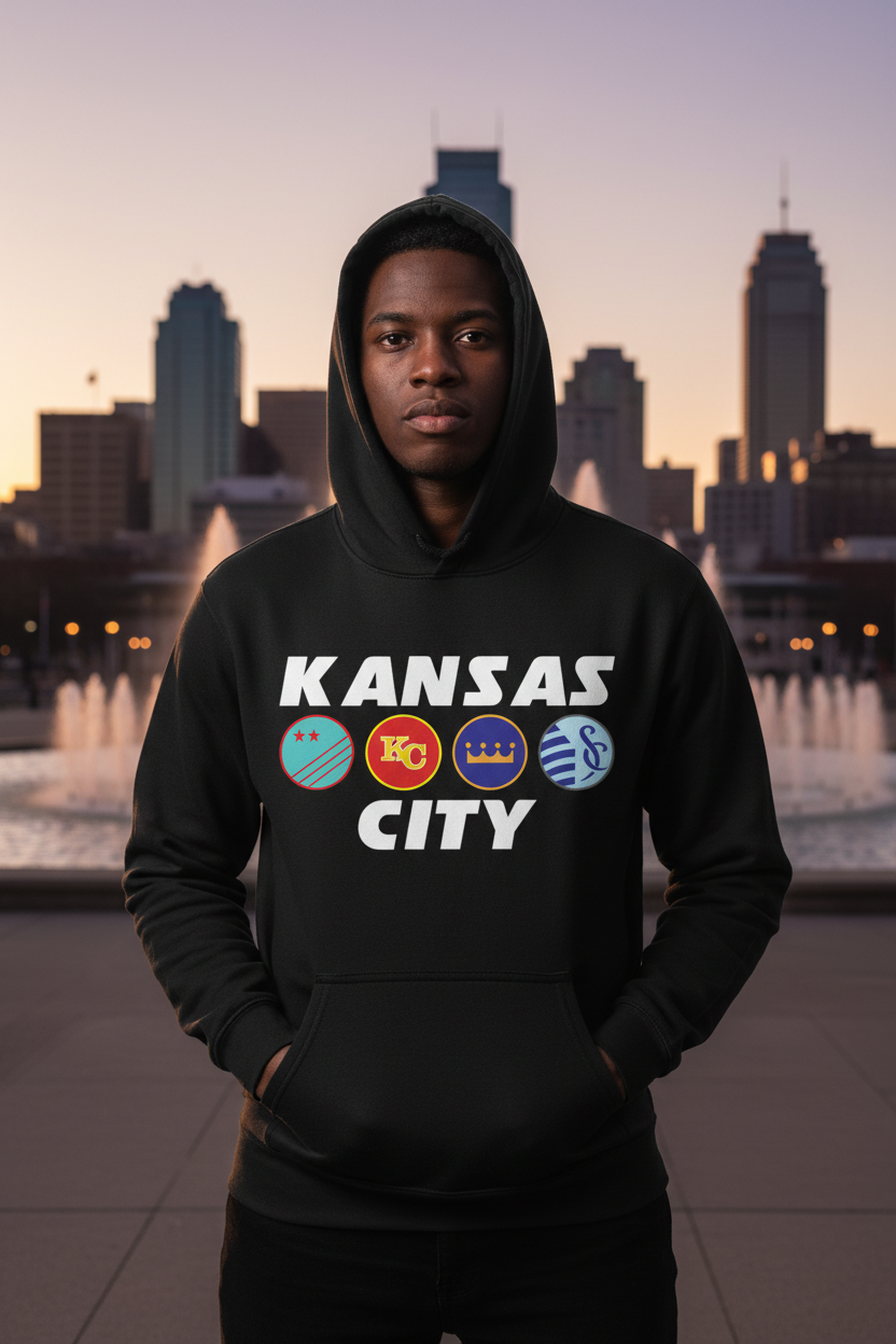 Black hoodie KC skyline hero