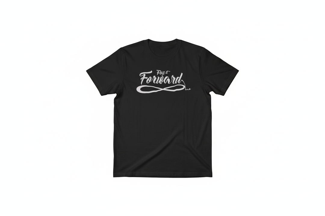 Black Pay it Forward tee studio