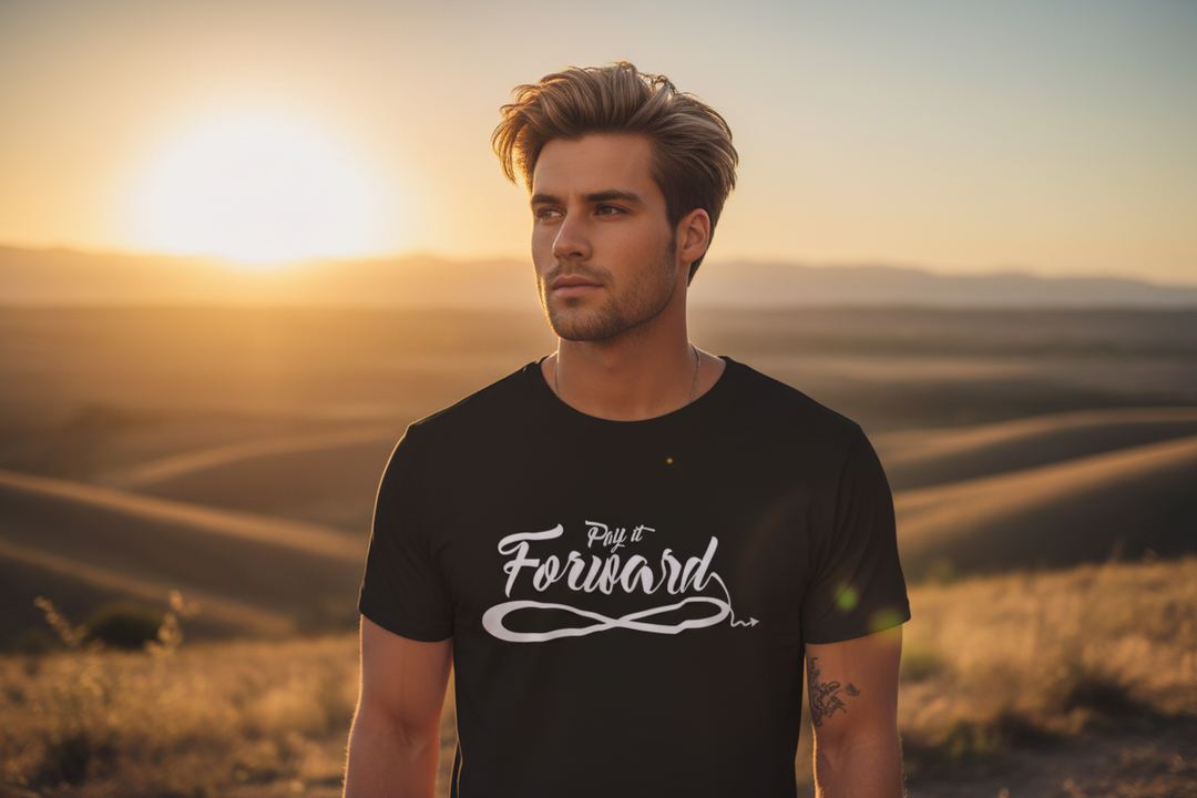 Black tee - inspirational sunset
