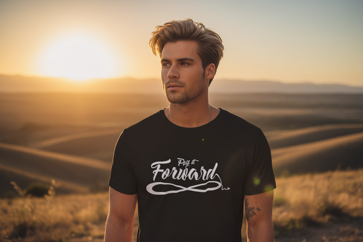 Black tee - inspirational sunset