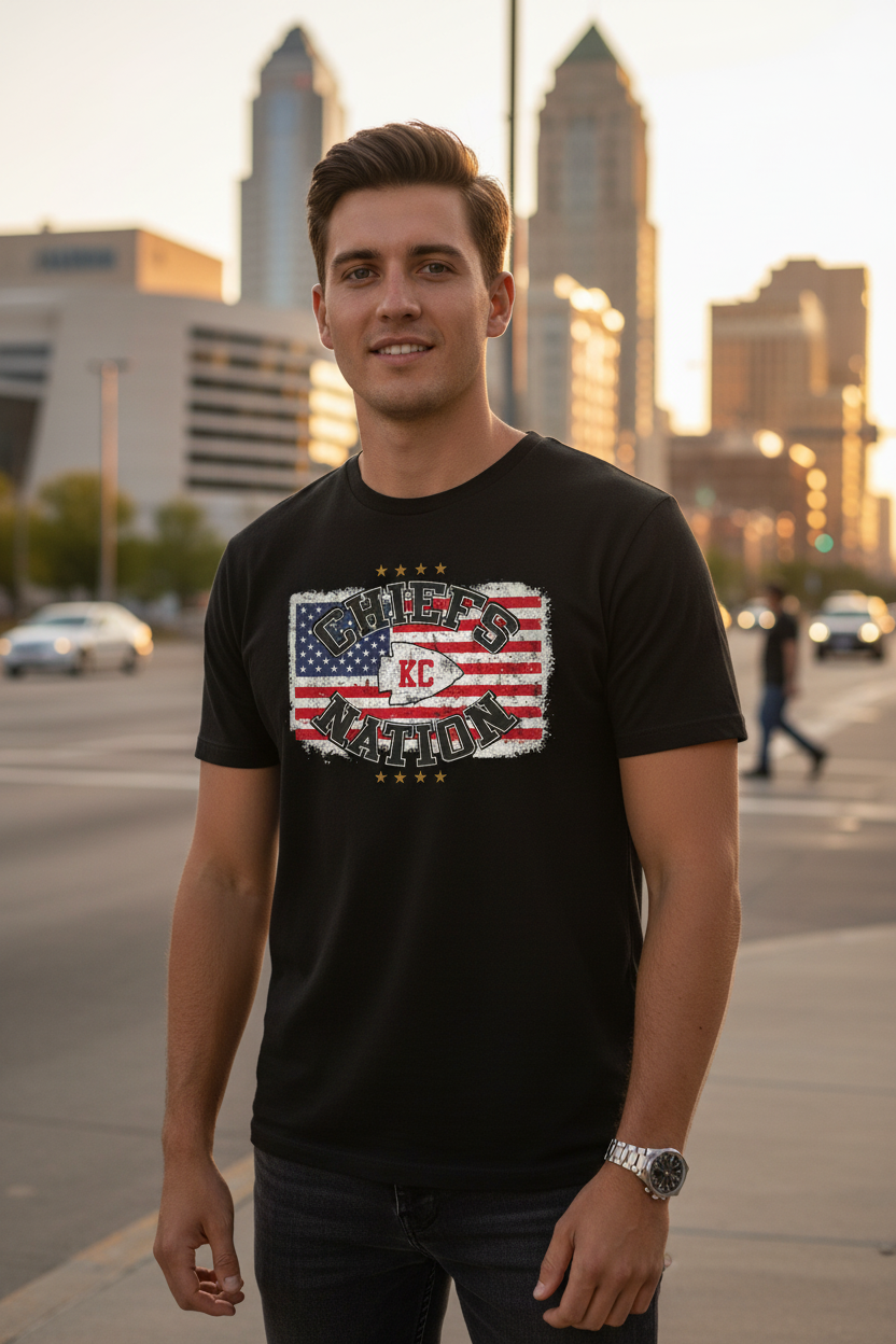 Chiefs Nation black tee hero