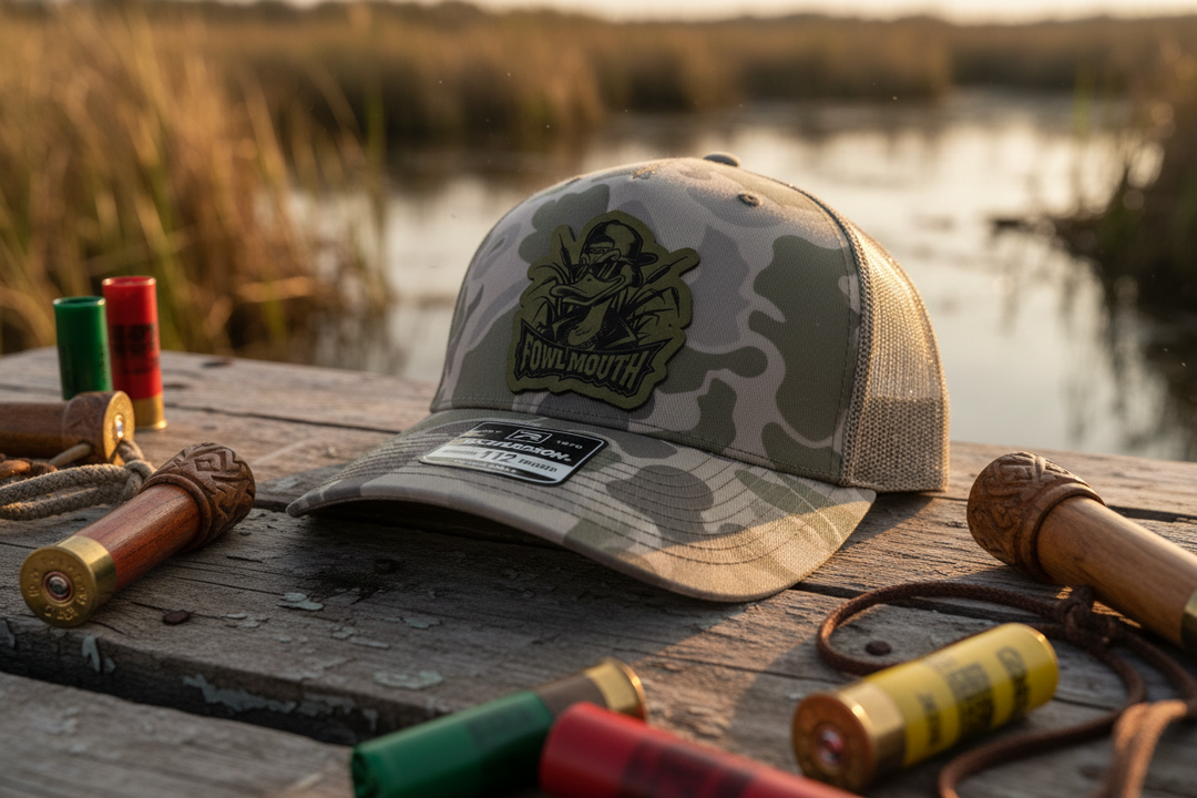 Cinematic duck blind close-up