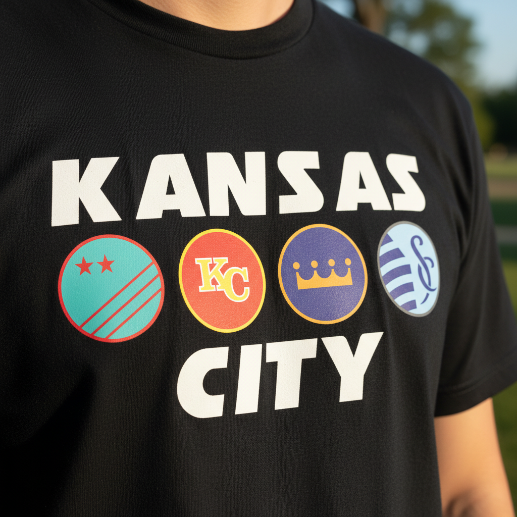 Close-up white lettering and patches