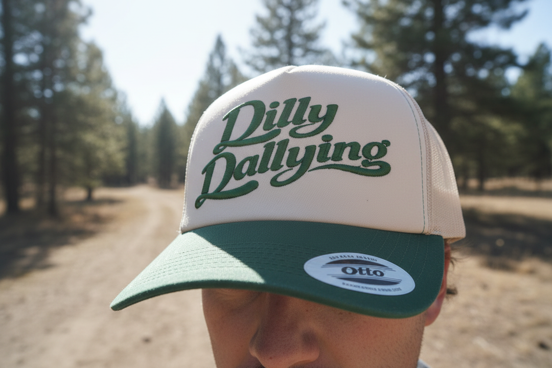 Dilly Dallying - Brim Sticker Close-Up