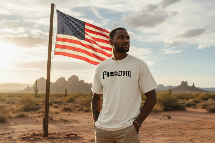 Epic white Freedom Flag tee - Americana