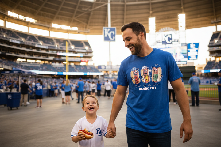 Father and kid concourse