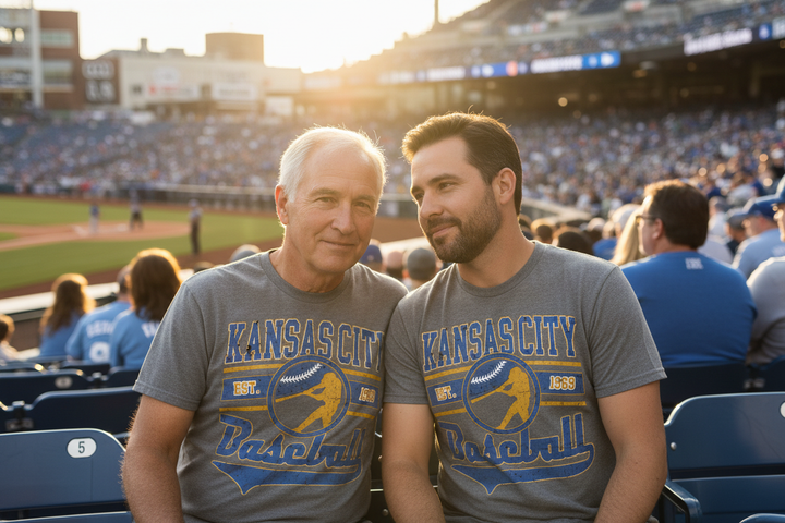 Father and Son in the Stands