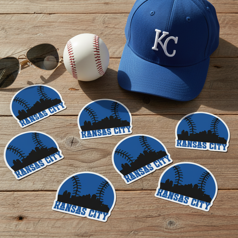 Flat lay sticker lifestyle