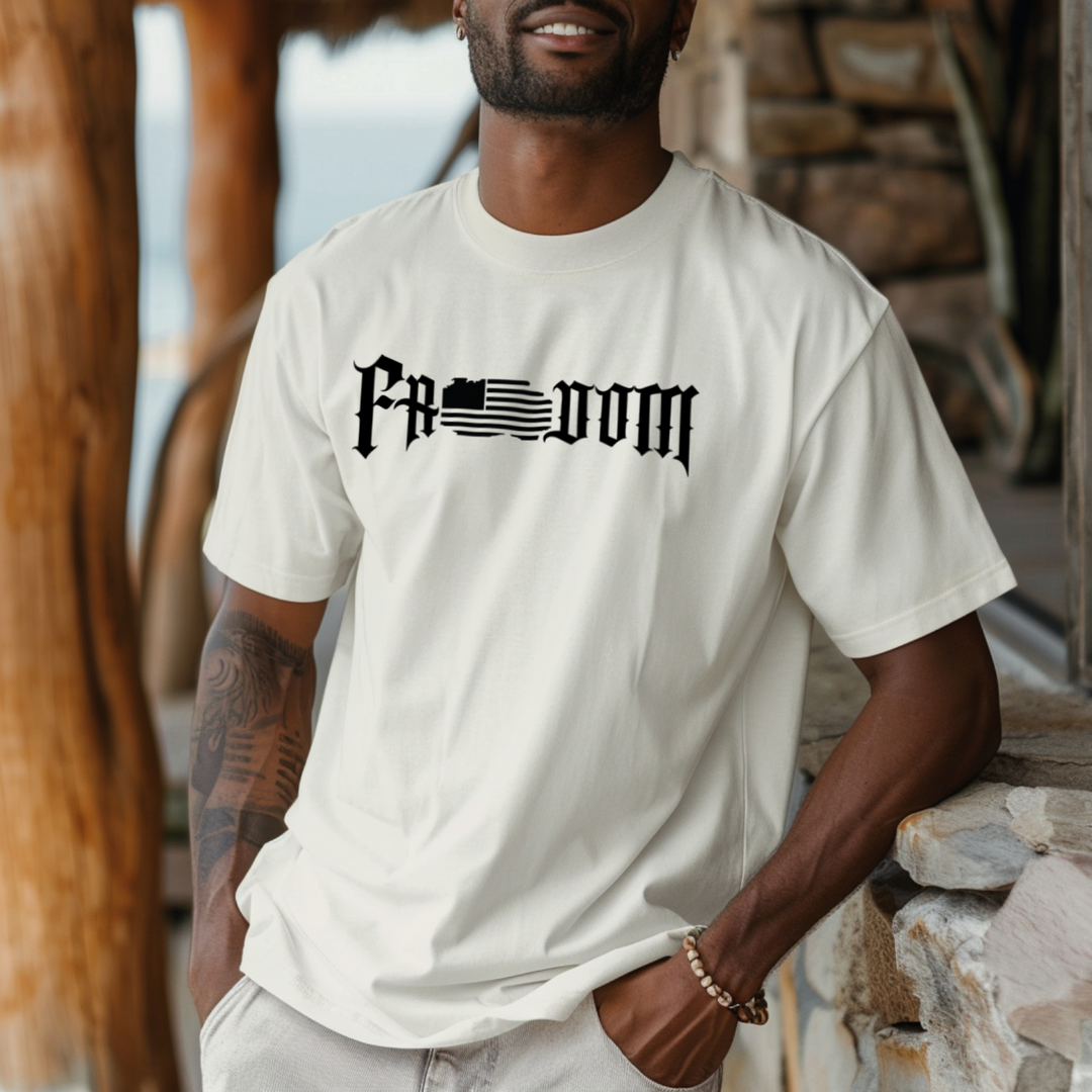 Freedom Flag T-Shirt | Minimalist Patriotic Tee