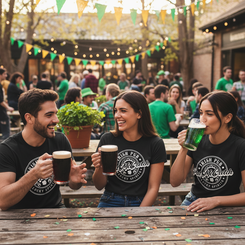 Friends at St. Patrick's celebration