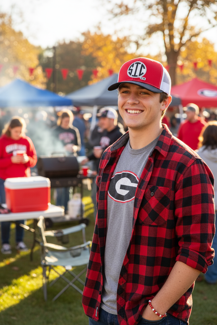 Georgia Bulldogs Richardson 112 Hat - Half Body Lifestyle
