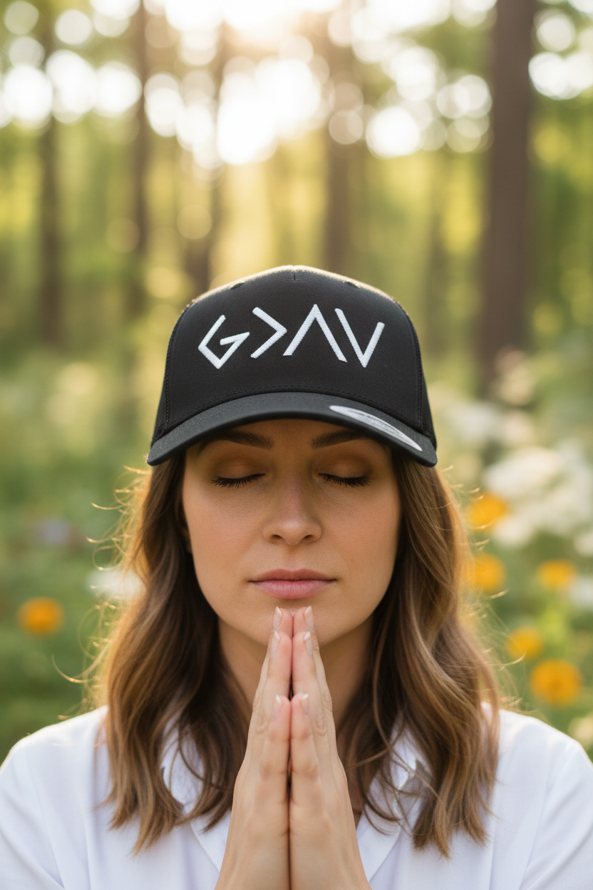 God is Greater Prayer Pose