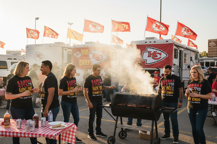 KC BBQ tailgate scene