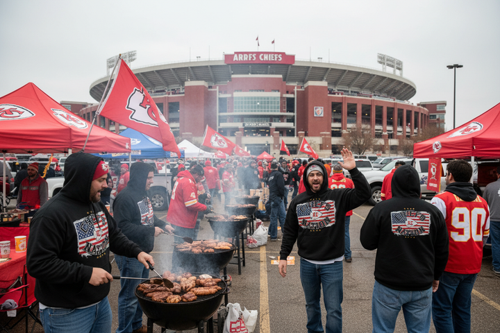 Arrowhead Stadium cold-weather tailgate