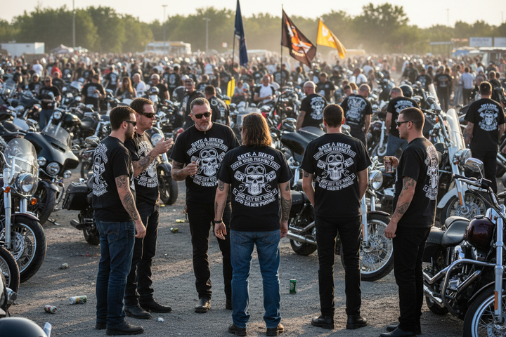 Motorcycle rally scene