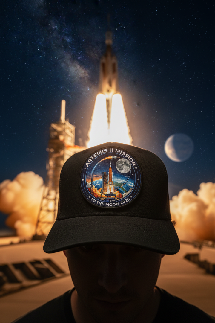Artemis II Hat - rocket launch side profile