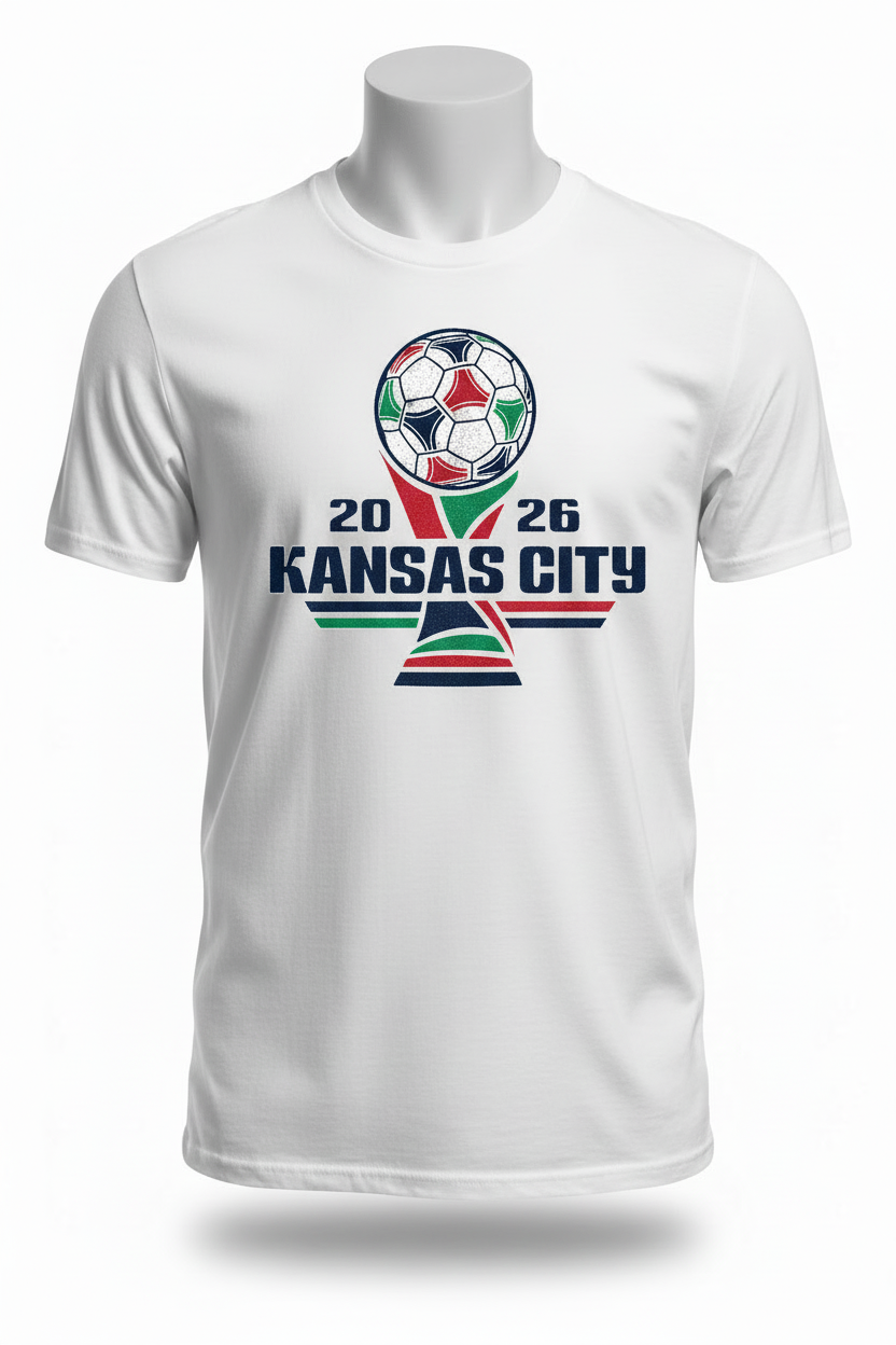KC 2026 World Cup - White Tee Ghost Mannequin