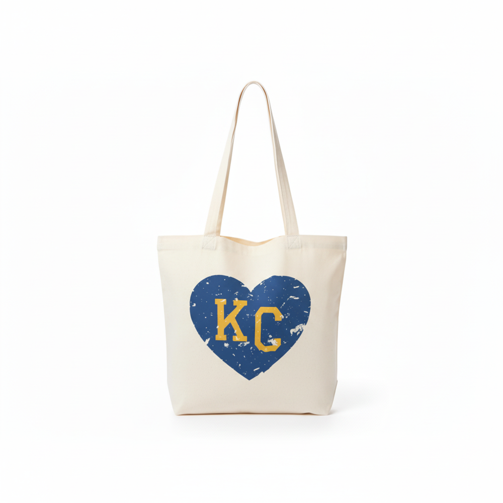KC Royal Heart Tote Bag - Bright White Studio