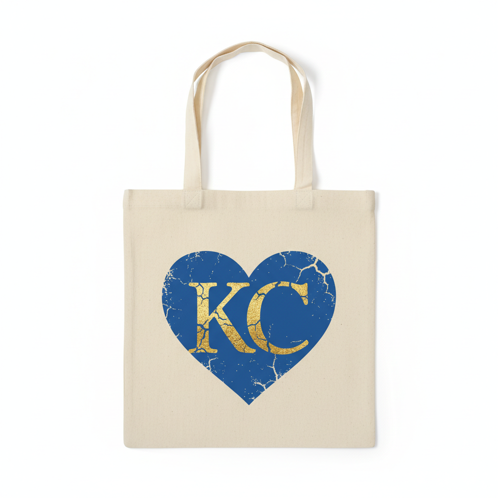KC Royal Heart Tote Bag - Front View