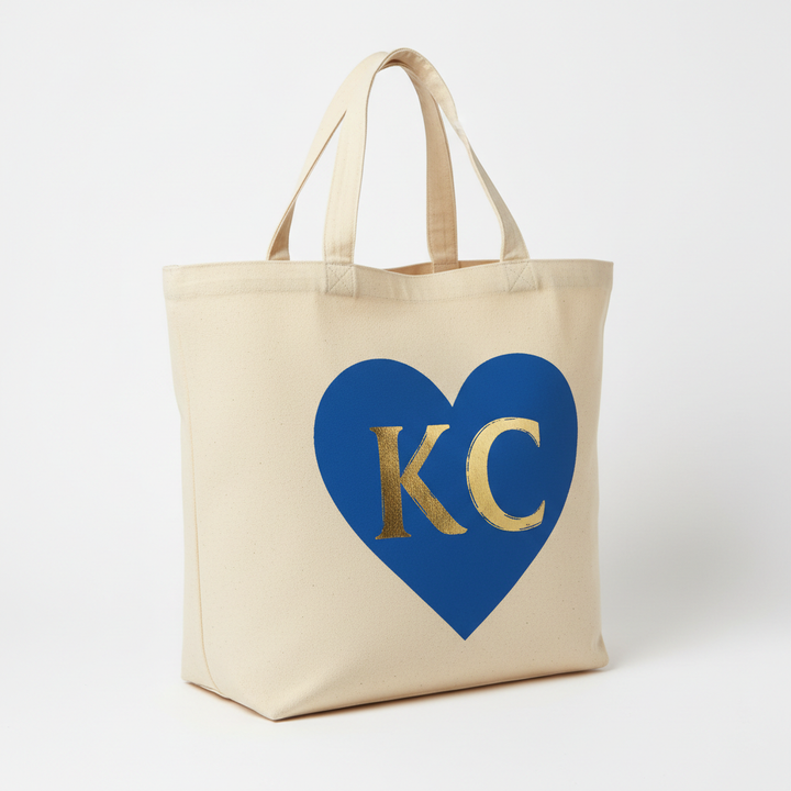 KC Royal Heart Tote Bag - Side View