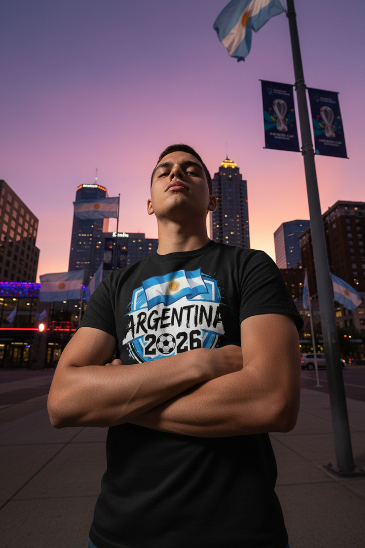 KC skyline power portrait black tee