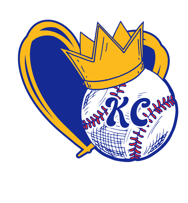 KC Heart Crown Baseball Sticker