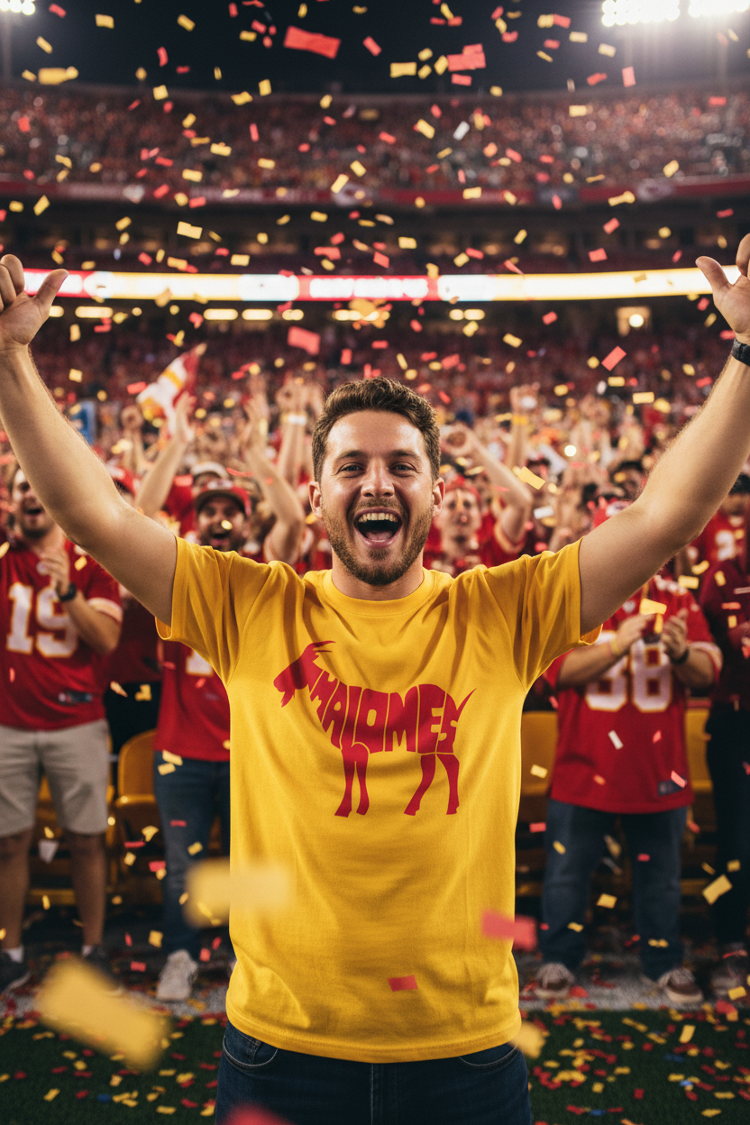 Mahomes GOAT – Stadium Yellow