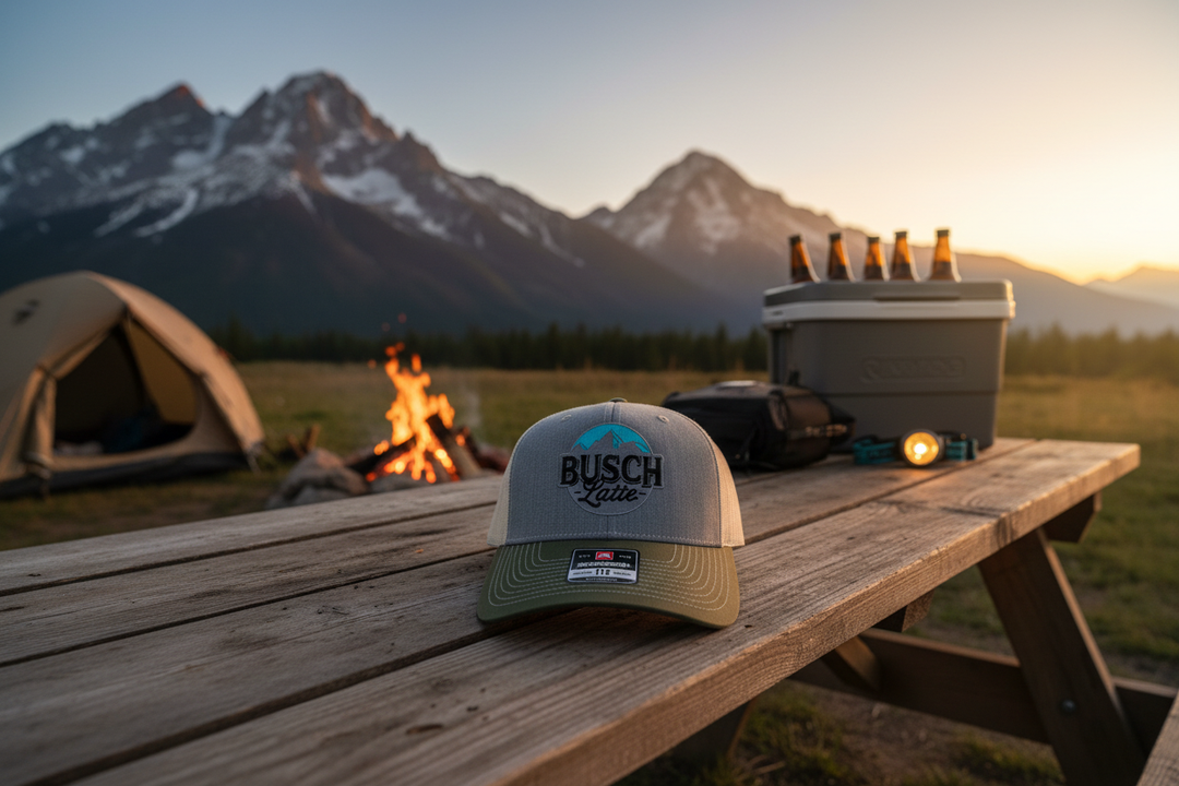 Mountain campsite sunset
