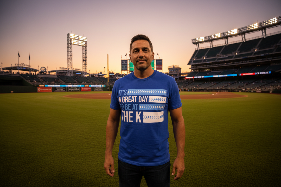 On the field golden hour Royal Blue