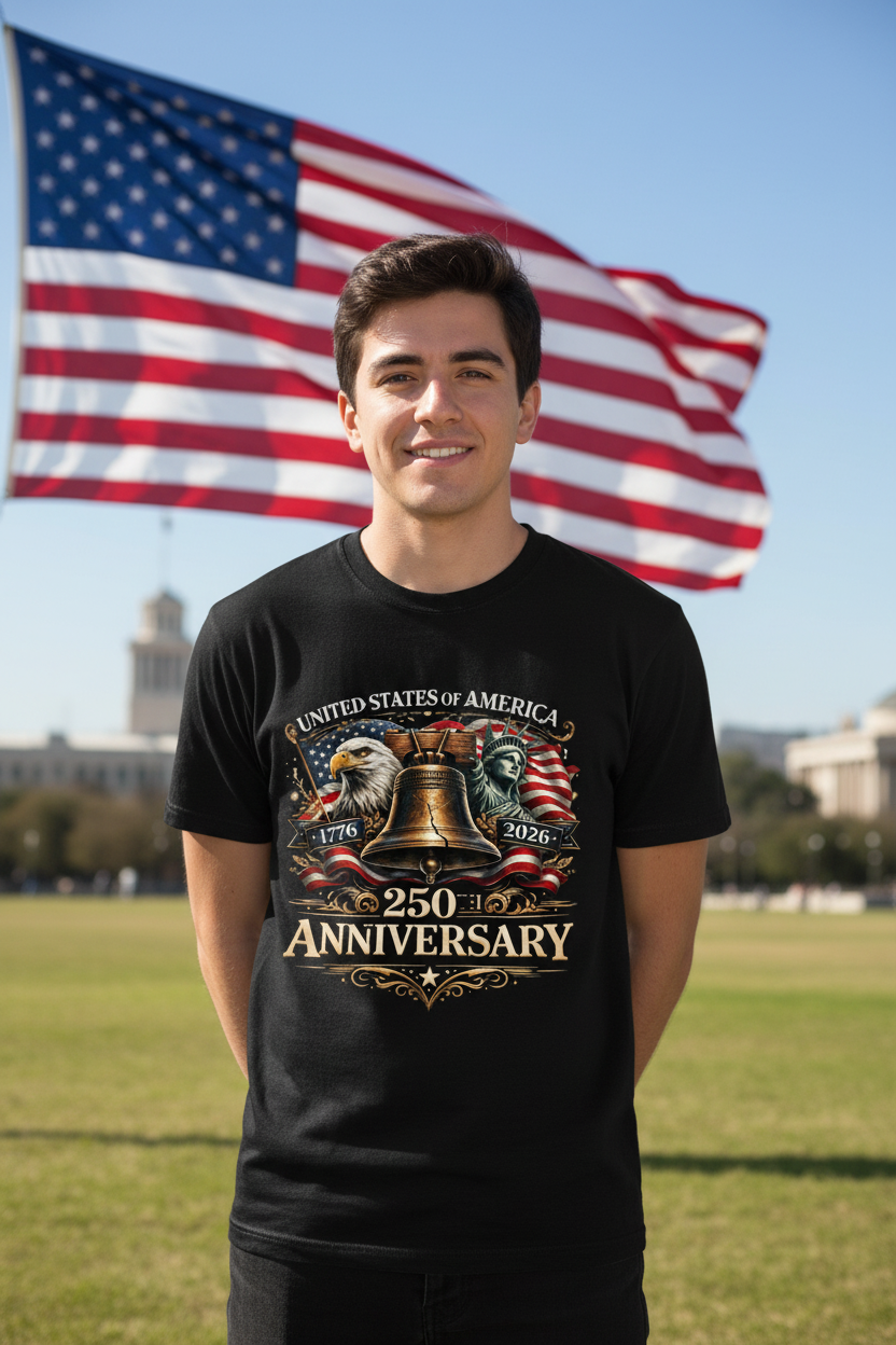 Person Wearing 250th Anniversary Shirt