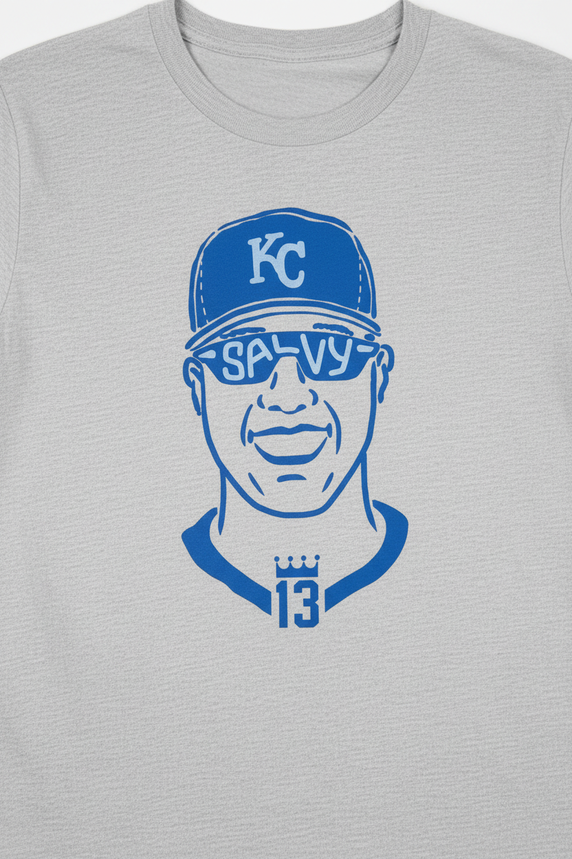 Salvy Light Grey Tee - Detail