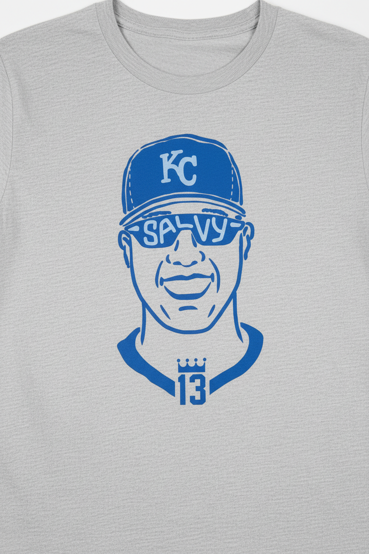 Salvy Light Grey Tee - Detail
