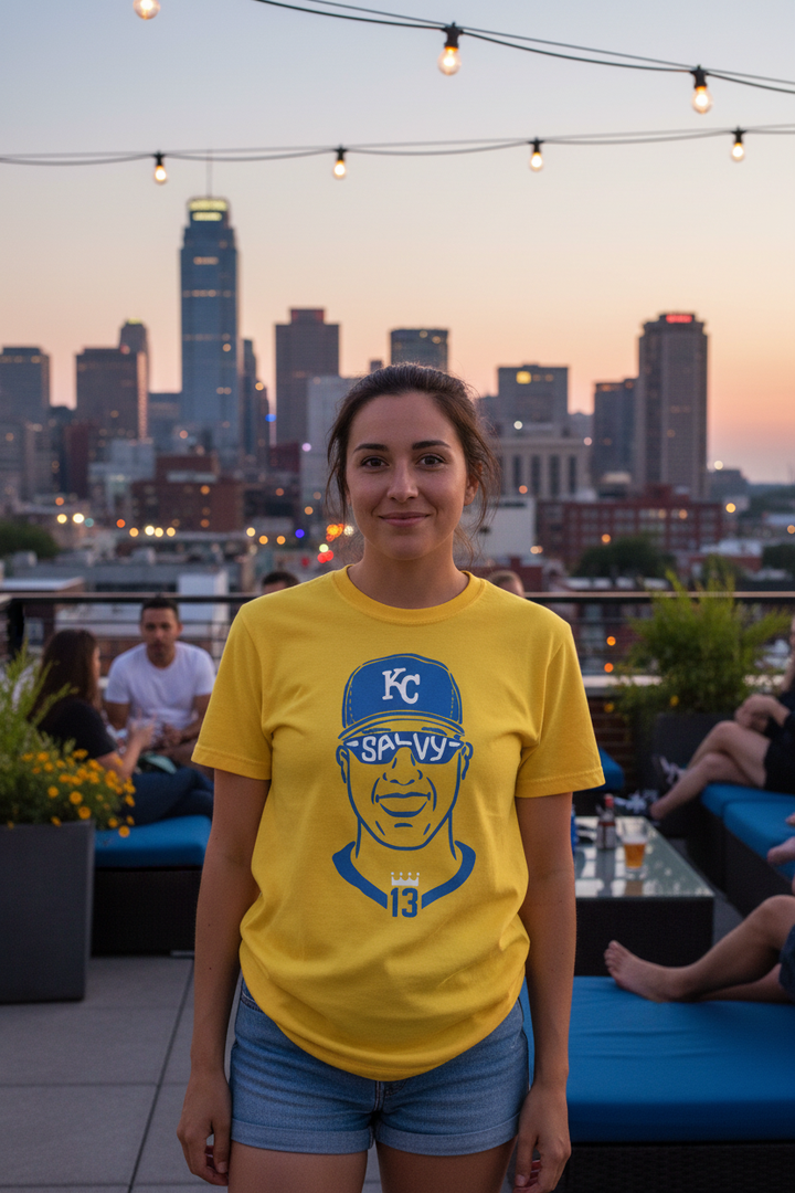Salvy White/Yellow Tee - Rooftop