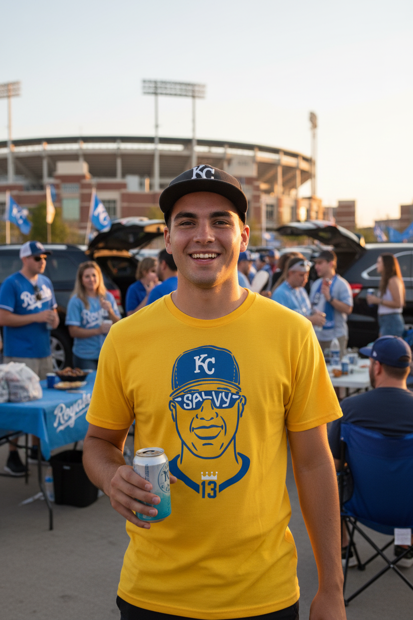 Salvy White/Yellow Tee - Tailgate