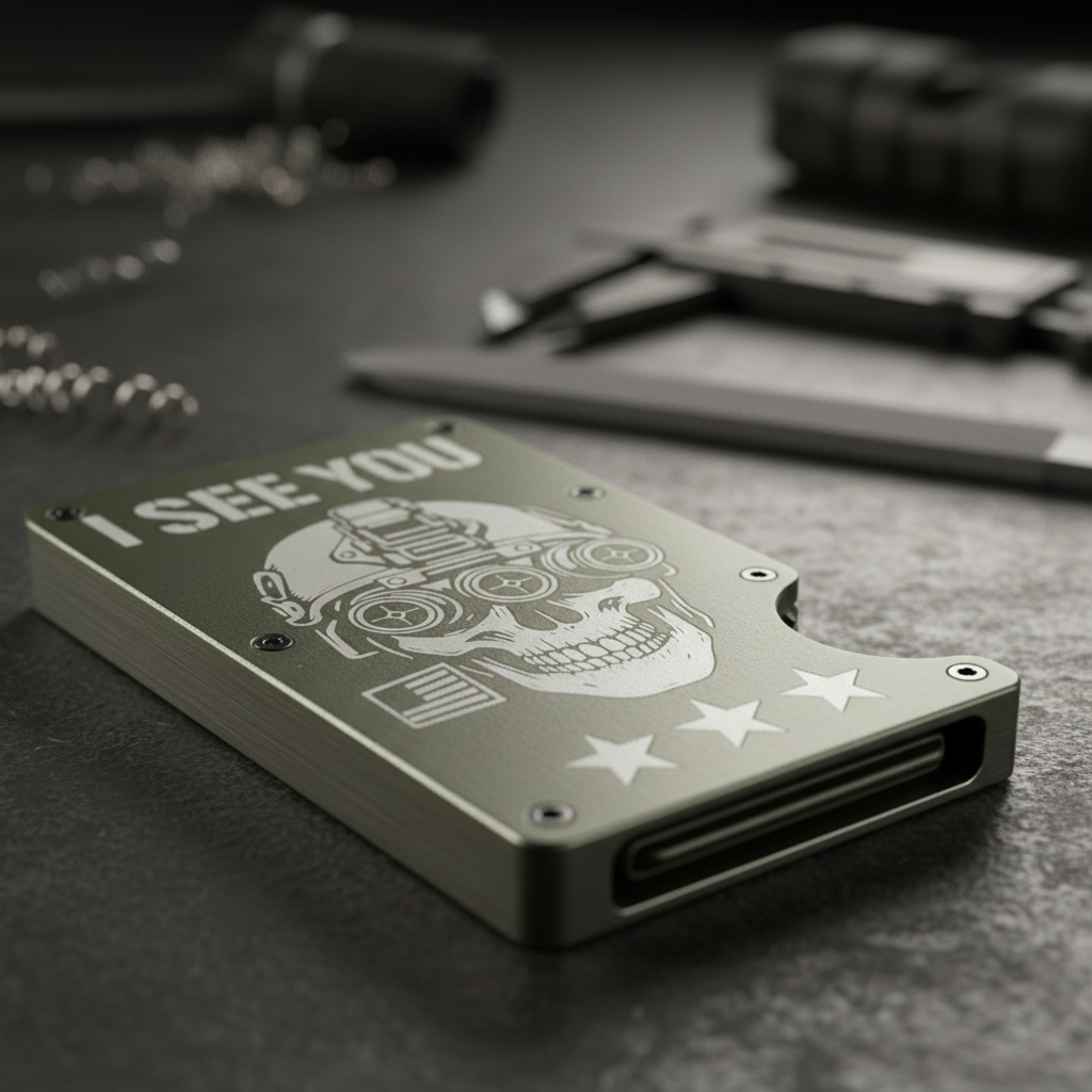 Tactical Wallet - Laser Engraving Detail